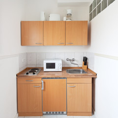 simple kitchen with furniture set