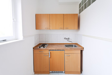 kitchen with furniture set