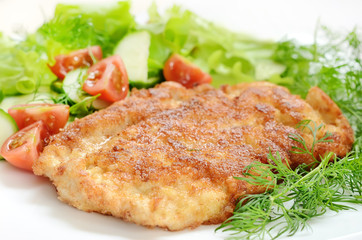 Schnitzel with vegetables