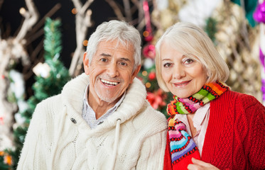 Happy Couple At Christmas Store
