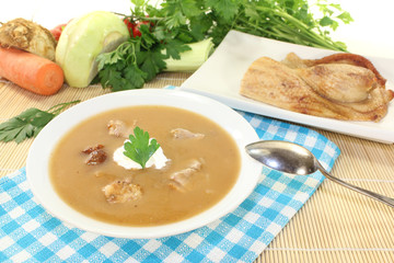 frische Entensuppe