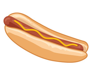 hot dog isolated illustration