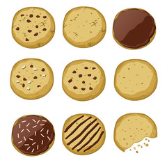 set of different cookies - obrazy, fototapety, plakaty