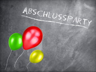 Tafelbild - Abschlussparty