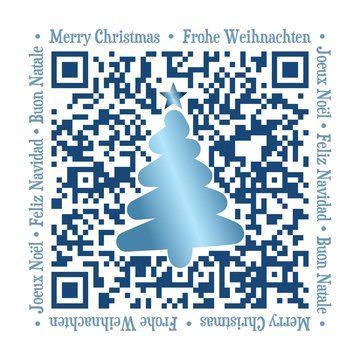 QR Code - Christmas international blue