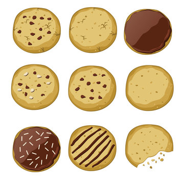 set of different cookies