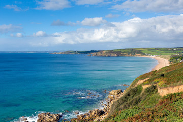 Cornwall coast Praa Sands beach South West England Uk