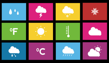 weather forecast metro style icons