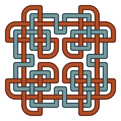 Celtic knots mosaic, color version