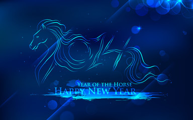 Fototapeta na wymiar Horse New Year 2014