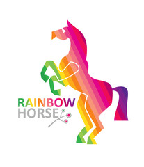 Symbol of the horse colors of the rainbow.