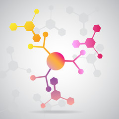 Molecule Background - Vector illustration