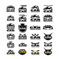 Car Icons Set - Isolated On White Background - Vector © milosdizajn