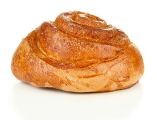 Tasty bun, isolated on white
