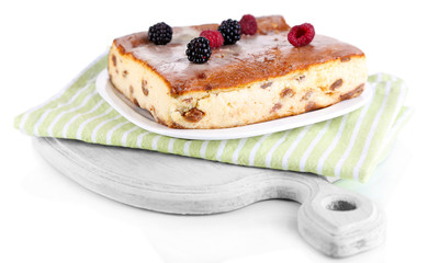Cheese casserole with raisins