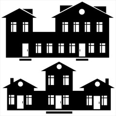 house icon set isolated on white background