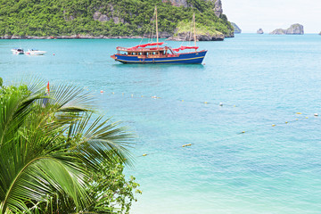 Thailand beach with Boat
