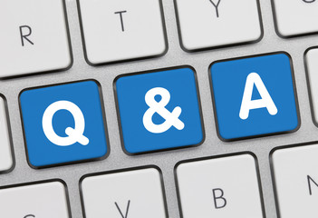 Questions and Answers keyboard - obrazy, fototapety, plakaty
