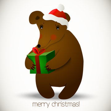 Christmas bear background