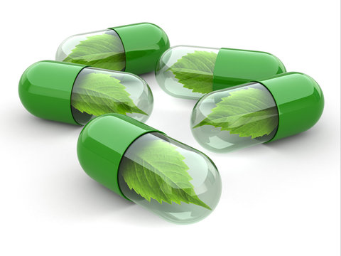 Natural vitamin pills. Alternative medicine.