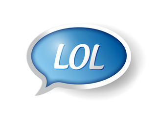 lol message bubble illustration design