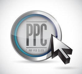pay per click button illustration design