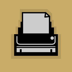 Printer icon or sign, vector illustration
