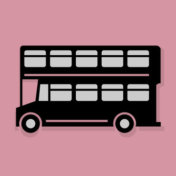 London bus icon or sign, vector illustration