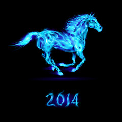 Naklejka na ściany i meble New Year 2014: fire horse.