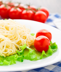Delicious spaghetti with tomato