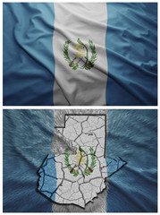 Guatemala flag and map collage