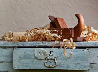 old wooden plane