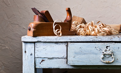 old wooden plane