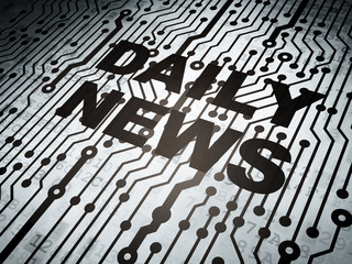 News concept: circuit board with Daily News