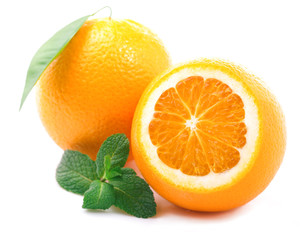 ripe orange isolated