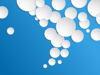 White paper circles on blue background-EPS10