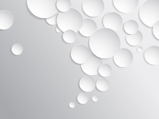 White paper circle banner with drop shadows-EPS10