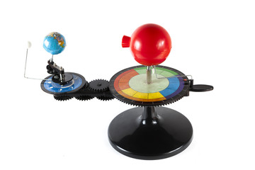 training model of the sun, earth and moon