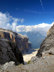 alpine view from the Campanile dei Camosci region in the Brenta