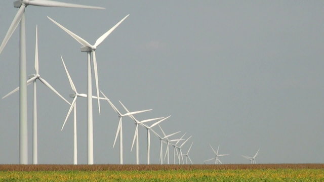 Large wind farm in central Indiana