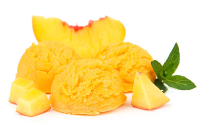 Delicious ice cream isolated on white