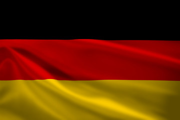 Germany flag blowing in the wind