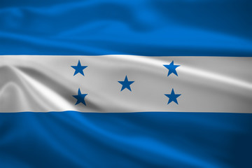 Honduras flag blowing in the wind