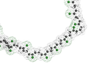 Neoprene (polychloroprene) synthetic rubber, chemical structure