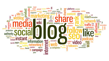 Fototapeta premium Blog concept in word tag cloud