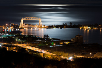 Fototapeta na wymiar Duluth, Minnesota Night Time