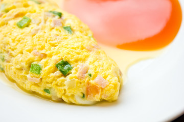 omelette with ham cheese