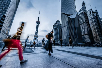 Abwaschbare Fototapete Shanghai motion passengers at shanghai china
