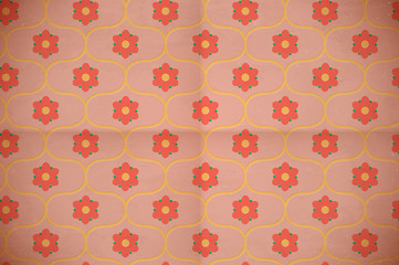 Seamless floral pattern on the cardboard