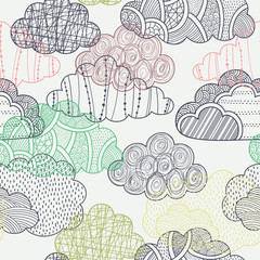Fototapety  Clouds seamless pattern